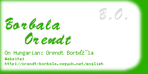 borbala orendt business card